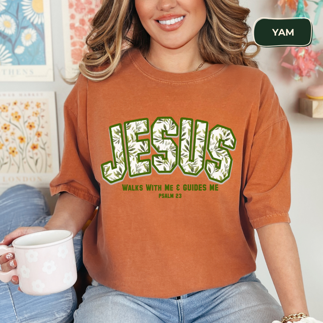 Jesus walks with me T-shirt