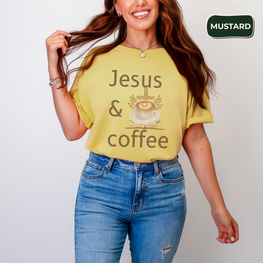 Jesus and coffee t-shirt Kavorella