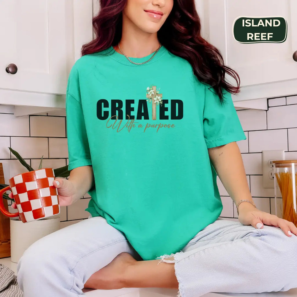 Created with purpose t-shirt Printify