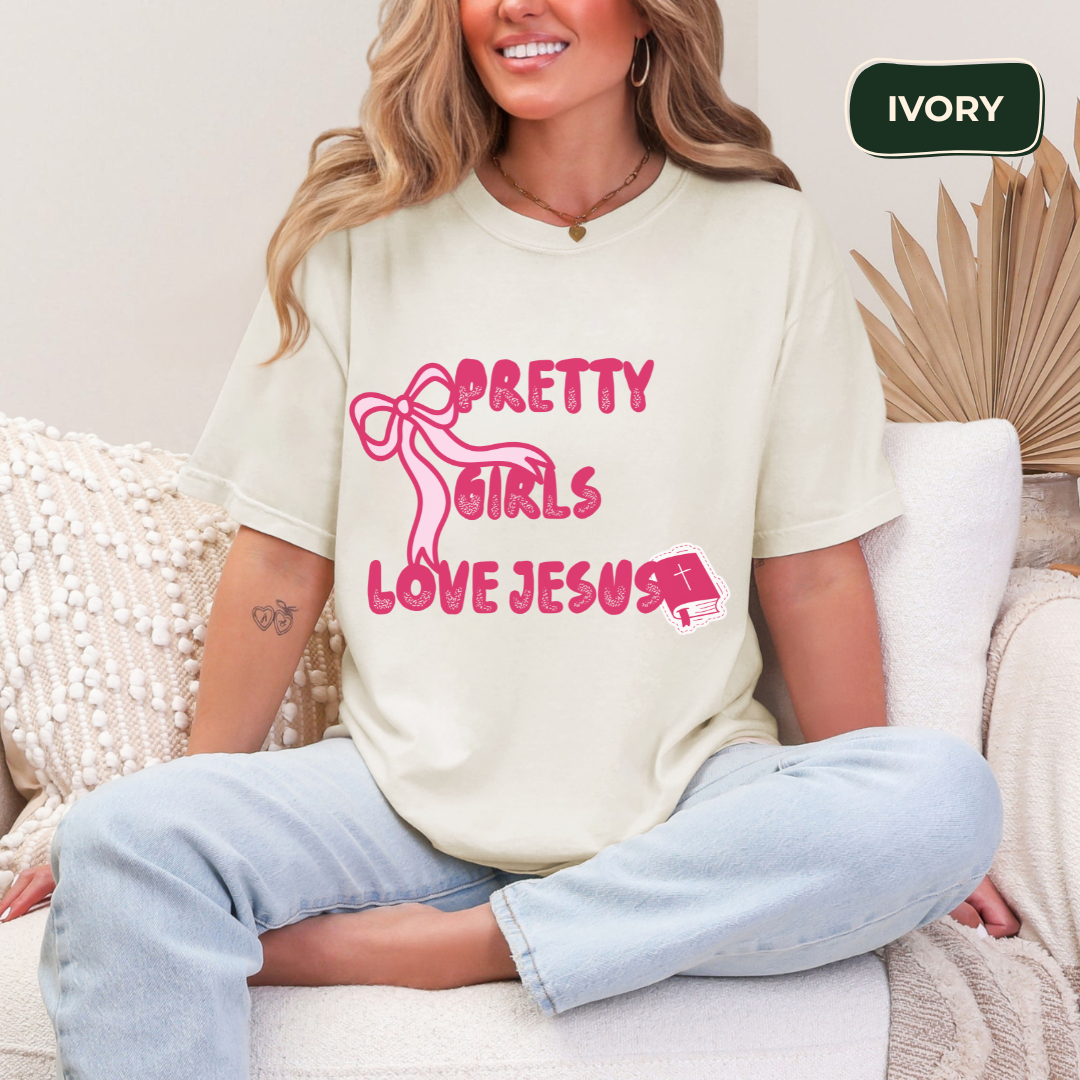 Pretty girls love jesus t-shirt Kavorella